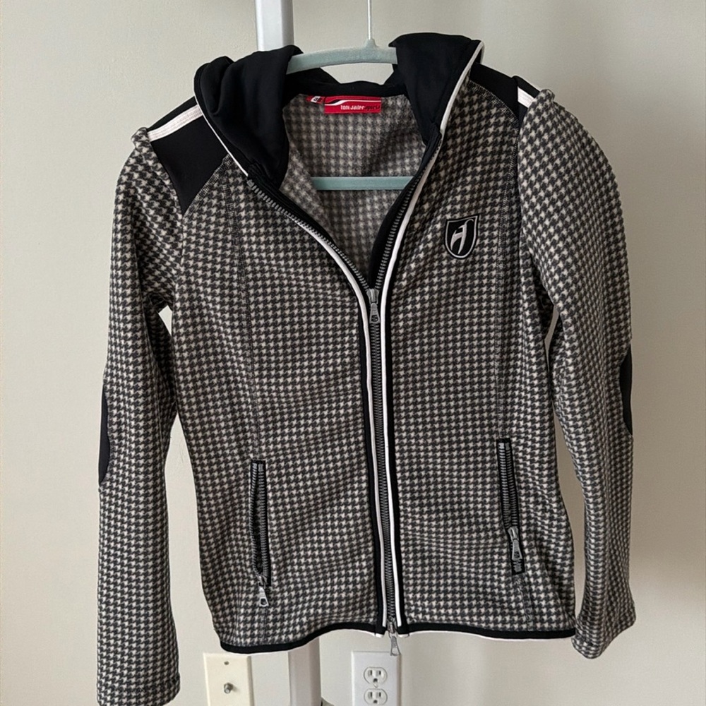 Toni Sailer Sport ski fleece zip up hoodie jacket, size US 6